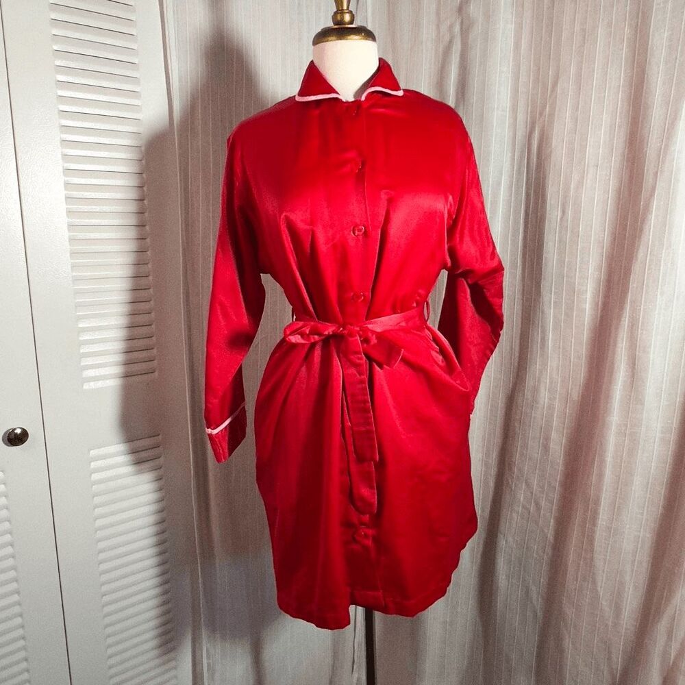 Sanchez Too Robe Pajamas Size S 90's Vintage Bold Romantic Academia Nightshirt